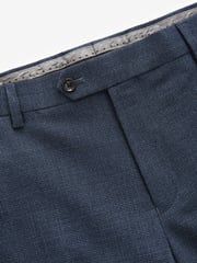 Blue Tailored Fit Signature TG Di Fabio Trim Texture Suit: Trousers - Image 7 of 9