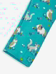 JoJo Maman Bébé Duck Egg Green Animal Friends & Pink Girls' 2-Pack Leggings - Image 4 of 5