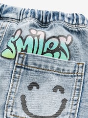 Light Blue Denim 100% Cotton Graffiti Print Jeans (3mths-7yrs) - Image 8 of 8