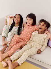 Pink/Cream Ditsy Floral Pyjamas 3 Pack (9mths-16yrs) - Image 1 of 10