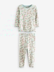 Pink/Cream Ditsy Floral Pyjamas 3 Pack (9mths-16yrs) - Image 8 of 10