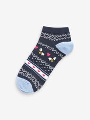 Blue Bees Trainer Socks 5 Pack - Image 5 of 6