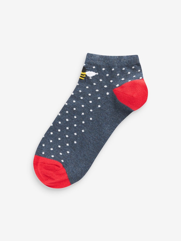 Blue Bees Trainer Socks 5 Pack - Image 6 of 6