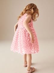 Pink Sleeveless Mesh Dress (3mths-7yrs) - Image 3 of 5