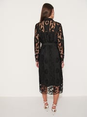 Black Lace Shirt Dress - Image 3 of 6