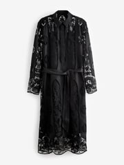 Black Lace Shirt Dress - Image 5 of 6