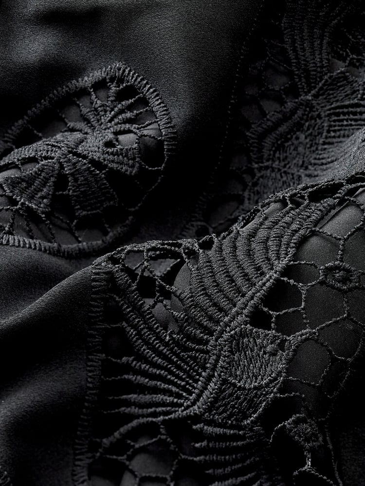 Black Lace Shirt Dress - Image 6 of 6