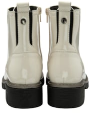 Lotus White Patent Lace-Up Ankle Boots - Image 3 of 4