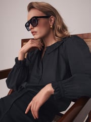 The Set Black/White 2 Pack Voile 100% Cotton Blouses - Image 12 of 13