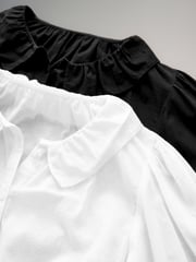 The Set Black/White 2 Pack Voile 100% Cotton Blouses - Image 13 of 13