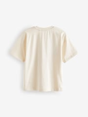 Black/Ecru Graphic Short Sleeve 100% Cotton T-Shirts 2 Pack (3-16yrs) - Image 3 of 6