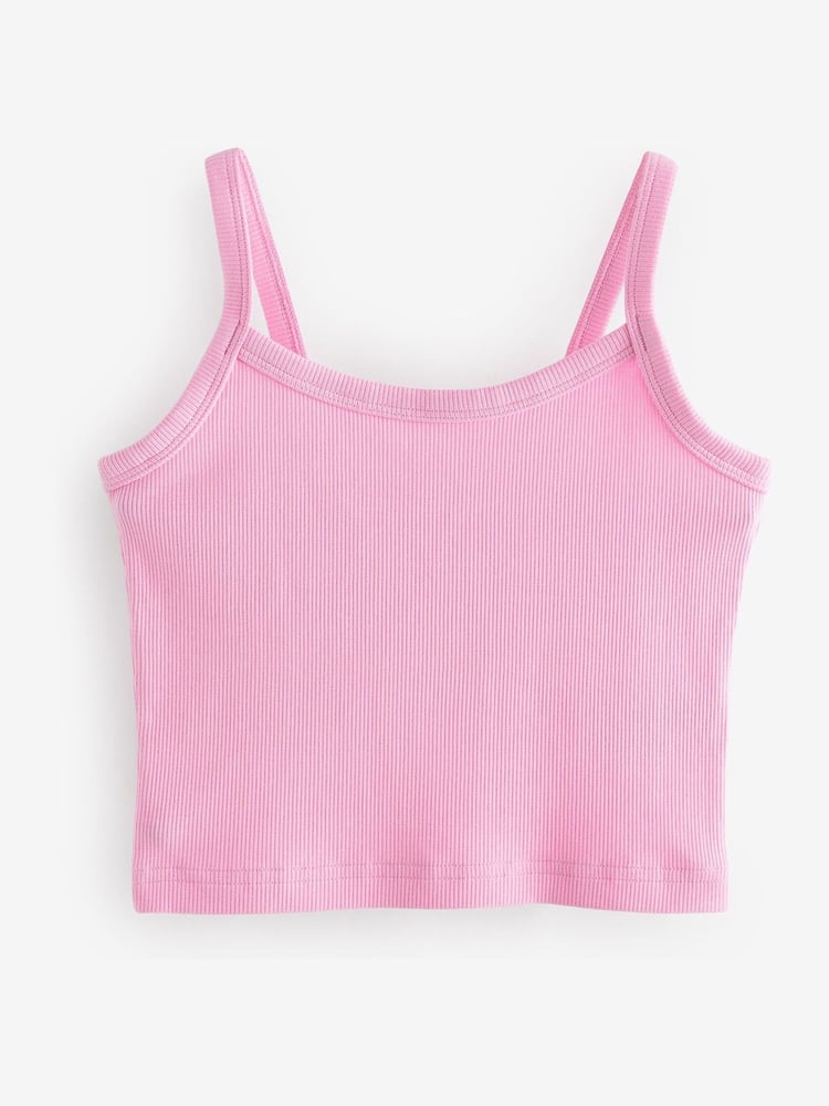 Multi Pastel Cami Cropped Vest 3 Pack (2-16yrs) - Image 1 of 6