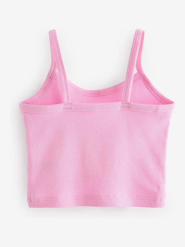 Multi Pastel Cami Cropped Vest 3 Pack (2-16yrs) - Image 2 of 6
