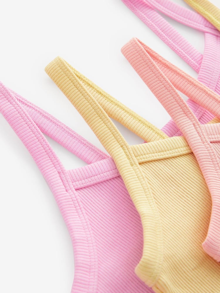 Multi Pastel Cami Cropped Vest 3 Pack (2-16yrs) - Image 6 of 6