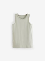 Tonal Blue 100% Cotton Vests 10 Pack (1.5-16yrs) - Image 5 of 8