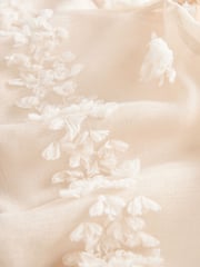 Cream Sheer V-Neck 3D Tufty Puff Sleeve Blouse - Image 7 of 7
