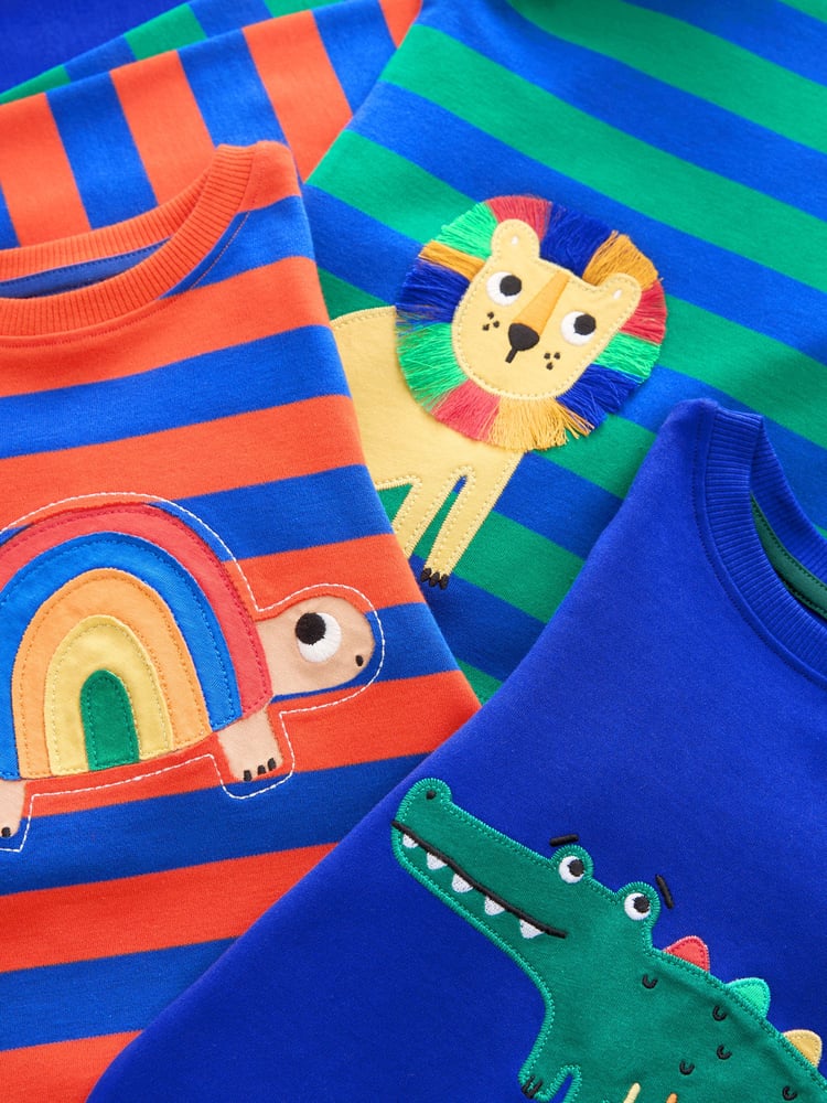 Multi Bright Animal 3 Pack Snuggle Pyjamas (9mths-8yrs) - Image 12 of 12