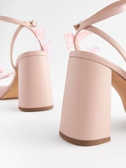 Pink Forever Comfort® Butterfly Block Heel Sandals - Image 5 of 5