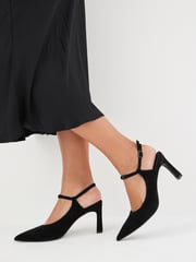 Black Regular/Wide Fit Forever Comfort® With Motionflex Hardware Point Toe Heels - Image 4 of 11