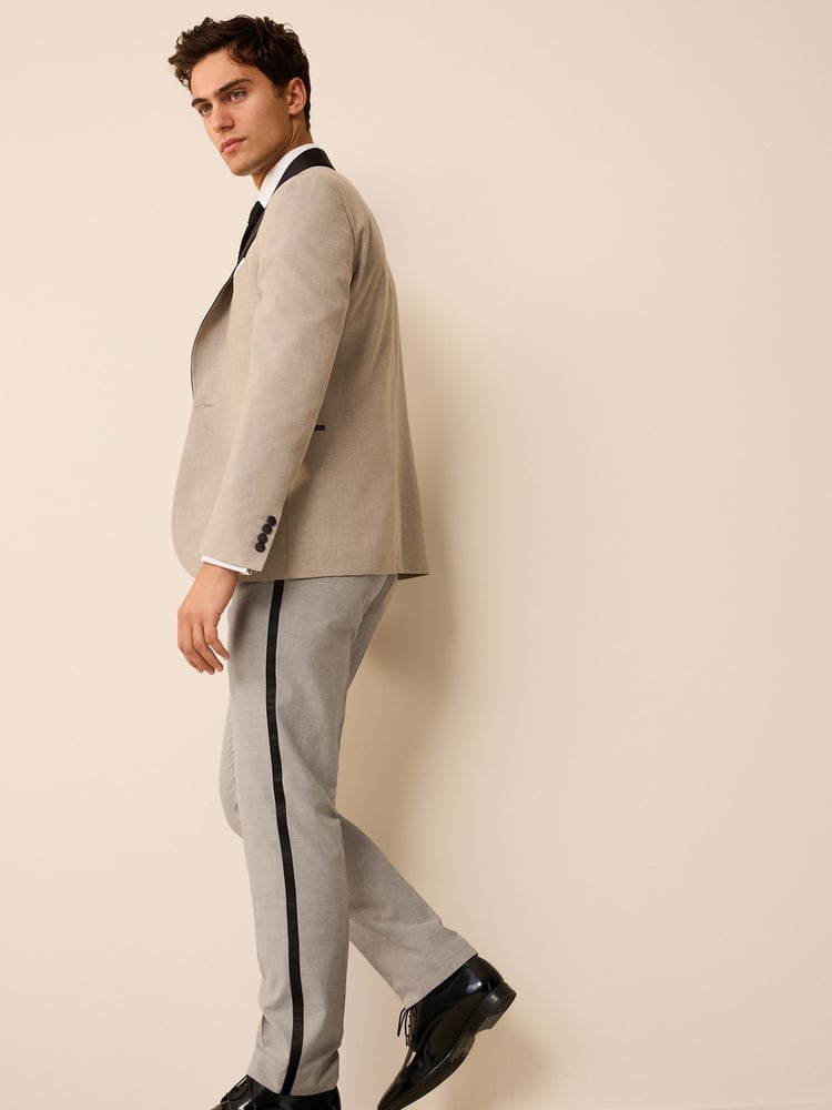 Stone Natural Slim Tuxedo Suit Trousers - Image 2 of 10