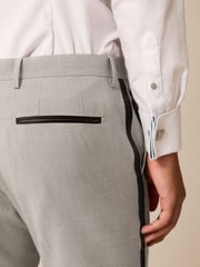 Stone Natural Slim Tuxedo Suit Trousers - Image 4 of 10