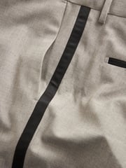 Stone Natural Slim Tuxedo Suit Trousers - Image 7 of 10