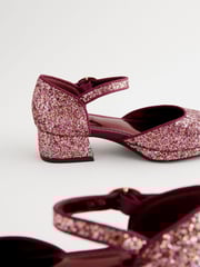 Purple Glitter Platform Heel Occasion Shoes - Image 5 of 7