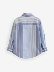 Blue/White Long Sleeve Vertical Stripe Shirt (3mths-16yrs) - Image 2 of 2
