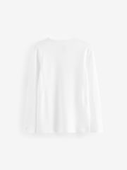 White Kind To Skin Long Sleeve T-Shirts 2 Pack (9mths-12yrs) - Image 3 of 4