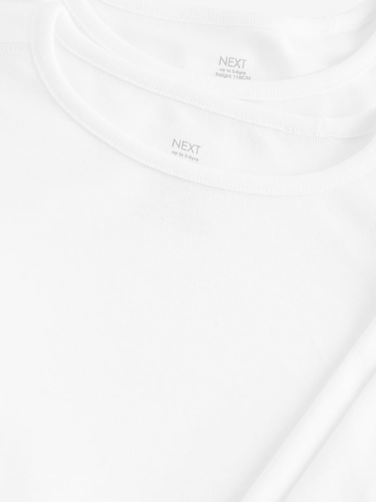White Kind To Skin Long Sleeve T-Shirts 2 Pack (9mths-12yrs) - Image 4 of 4
