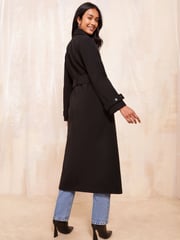 Friends Like These Black Belted Wrap Coat - Image 4 of 4