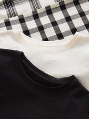 Black/White Woven Check Pyjamas 2 Pack (3-16yrs) - Image 4 of 5