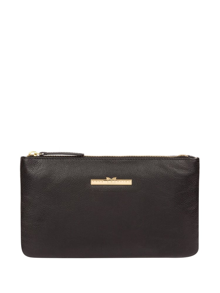 Pure Luxuries London Arlesey Leather 100% Cotton Clutch Bag - Image 2 of 5