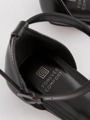 Black Forever Comfort® Point Toe Chain Trim Flats - Image 7 of 8