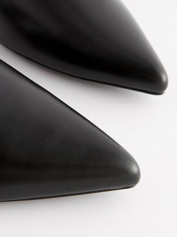 Black Forever Comfort® Point Toe Chain Trim Flats - Image 8 of 8