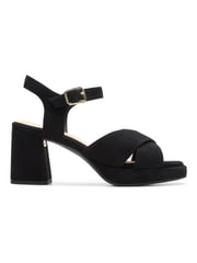 Clarks Black Suede Ritzy 75 Rae Sandals - Image 1 of 6