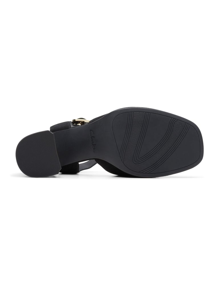 Clarks Black Suede Ritzy 75 Rae Sandals - Image 2 of 6