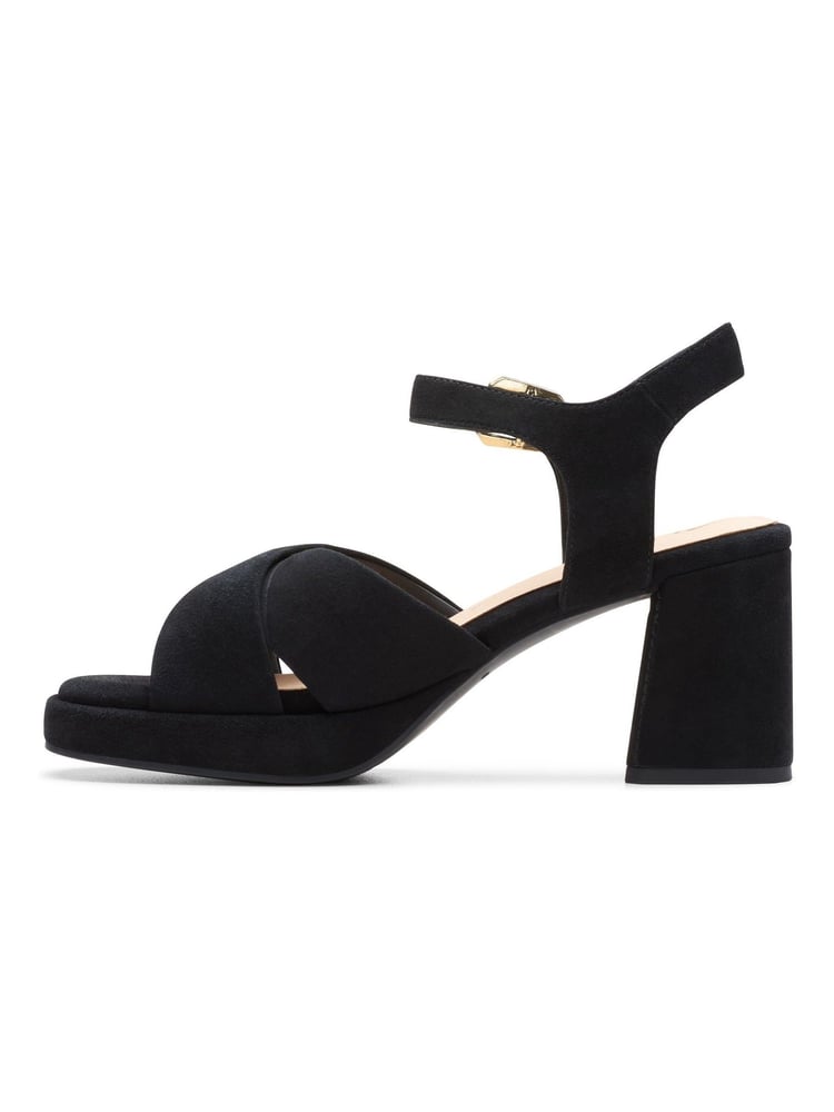 Clarks Black Suede Ritzy 75 Rae Sandals - Image 6 of 6