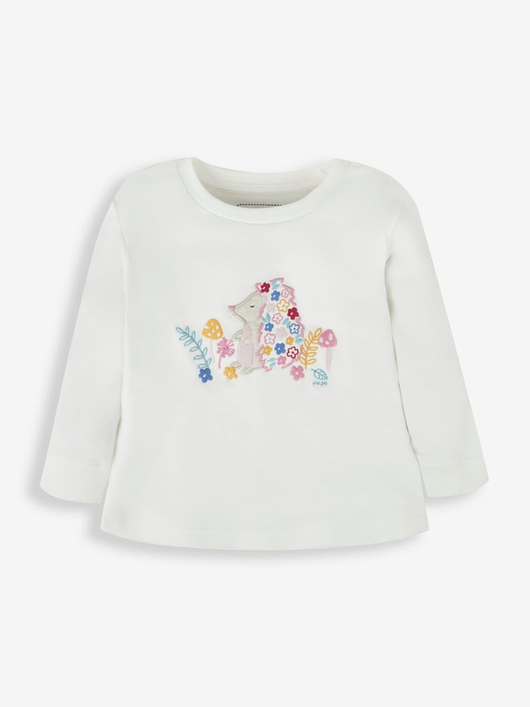 JoJo Maman Bébé Cream 2-Pack Hedgehog Jersey Pyjamas - Image 10 of 10