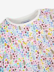 JoJo Maman Bébé Cream 2-Pack Hedgehog Jersey Pyjamas - Image 7 of 10