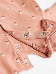 Rust Brown/Cream Baby Long Sleeve Tops 4 Pack - Image 7 of 7