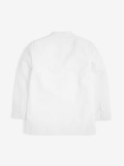 White Shirt Length Embroidered Boys Kurta (3-16yrs) - Image 5 of 6