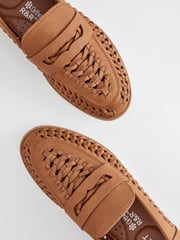 Tan Brown Woven Loafers - Image 5 of 5