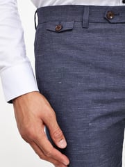 Slim Fit Joules Wool/Linen Suit: Trousers - Image 1 of 2