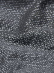 Charcoal Grey Slim Fit Textured Long Sleeve Single Cuff 100% Cotton Shirt' - Image 4 of 7