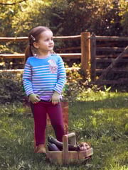 JoJo Maman Bébé Navy Blue Hedgerow & Berry Pink Girls' 2-Pack Leggings - Image 6 of 6