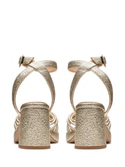 Clarks Gold Suede Ritzy75 Faye Sandals - Image 9 of 11