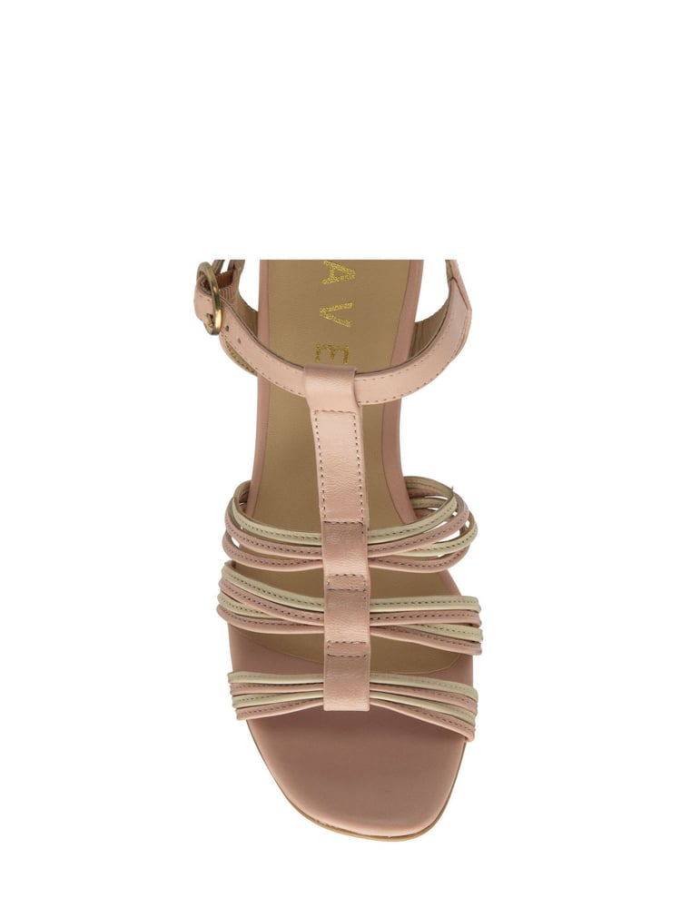 Ravel Pink Leather Strappy Wedge Sandals - Image 4 of 4 Ravel Pink Leather Strappy Wedge Sandals - Image 4 of 4