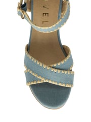 Ravel Blue Cross-Over Platform Sandals - Image 3 of 3