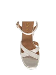 Ravel White Cross Strap Open Toe Platform Sandals - Image 4 of 4